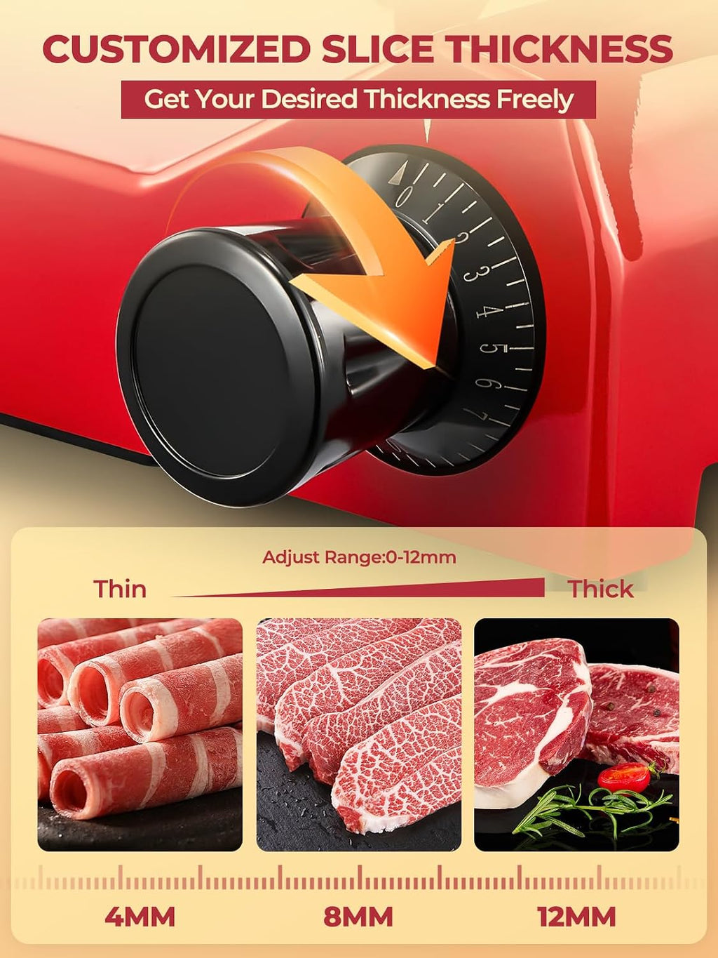 300W Commercial Electric Meat Slicer for Home