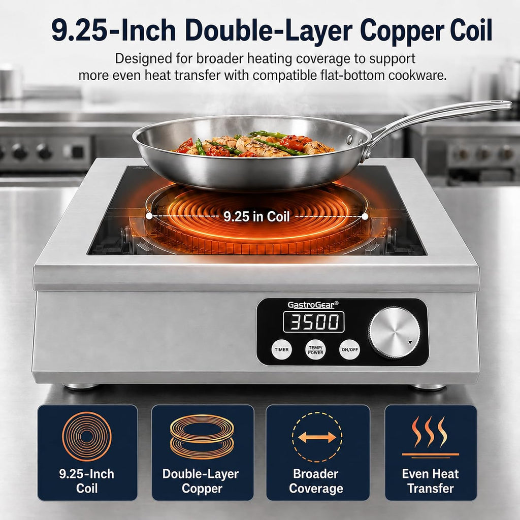Commercial Induction Cooktop 3500W 220V, Countertop Burner