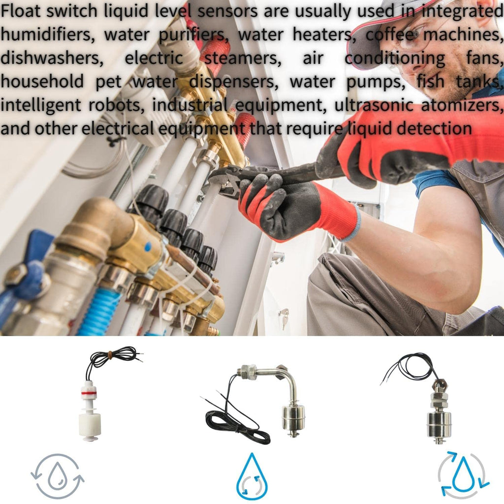 ERSIQI Water Level Sensor Float Switch for Tank NO AC M10