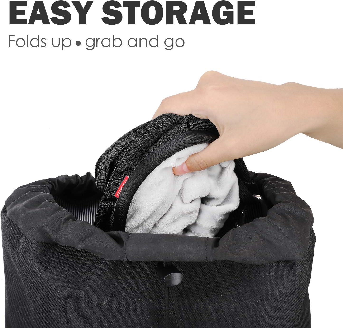 Rock Climbing Chalk Bag, Bouldering Chalk Pot Bucket with Adjustable Belt & Carabiner Drawstring Climbing Gear