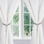 Luxury Crystal Beaded Magnetic Curtain Tieback, Gray