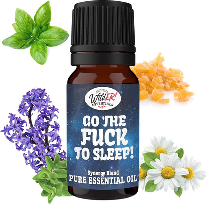 Wild Essentials Go The F to Sleep Essential Oil Blend, Soothing Bedtime Aromatherapy Oil for Diffusers, 100% Pure