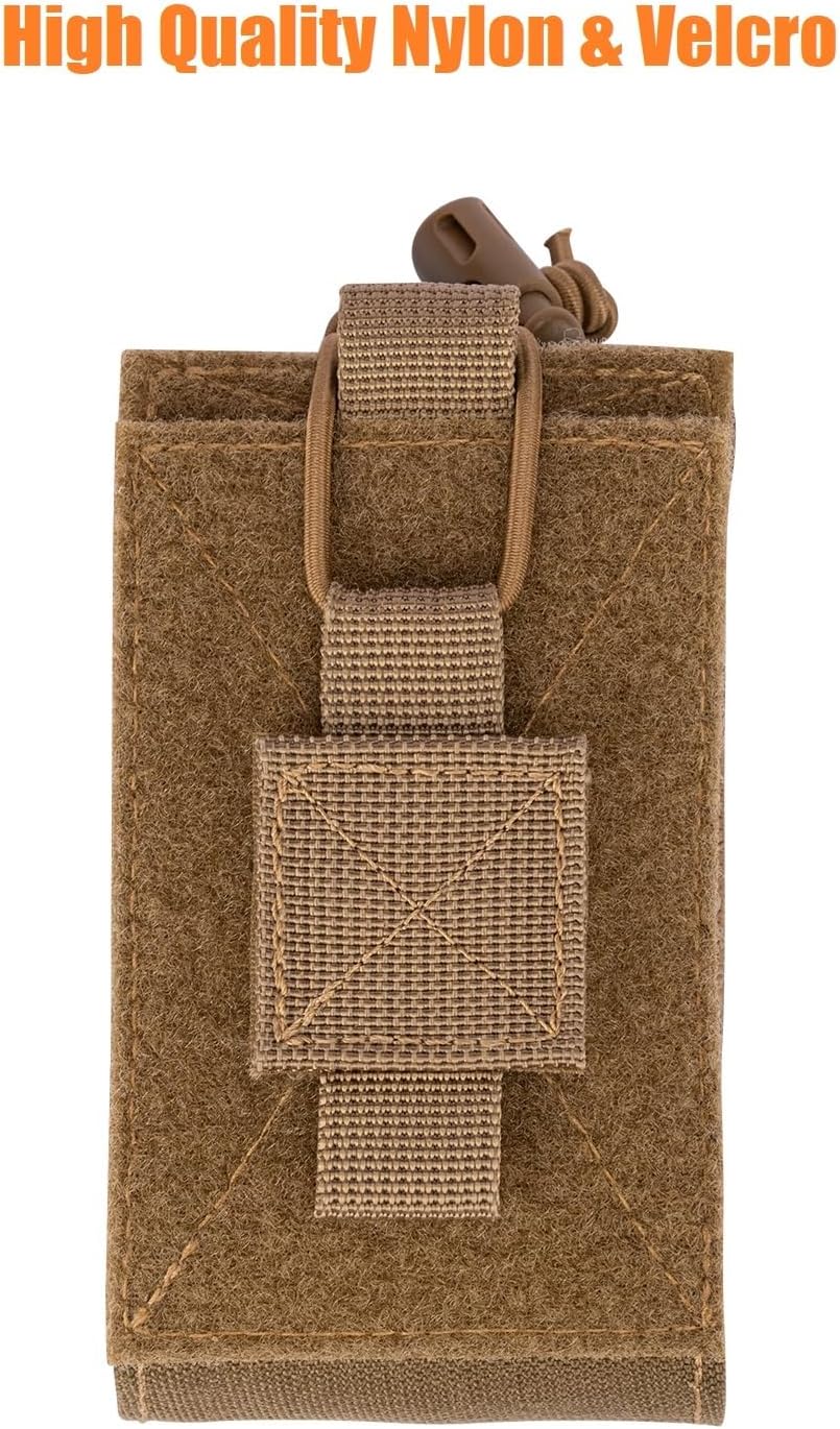 Adjustable Radio Pouch MOLLE Radio Holder for Tactical Duty Belt Two Ways Radio Holster Walkie Talkies Case Rifle Mag