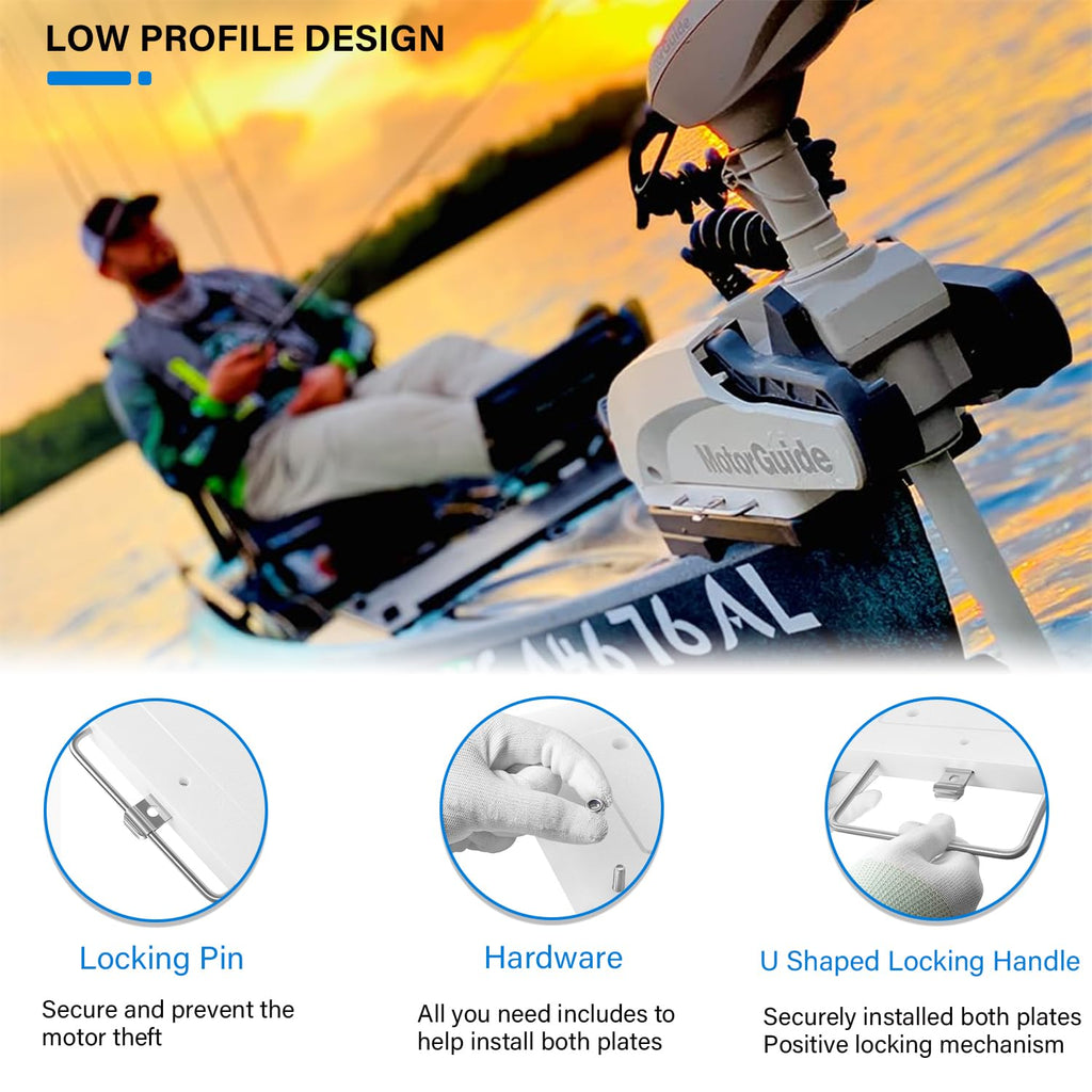 Bzsunway Replace Part for 8M0092063 Xi Series Quick-Release Mounting Bracket Kit for Xi3 Xi5 Trolling Motors White