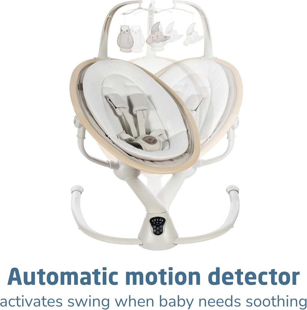 Cassia Smart Baby Swing for Infants, Portable, Foldable Infant Swing with Music, 360 Rotation, 5 Speeds, 12 Melodies