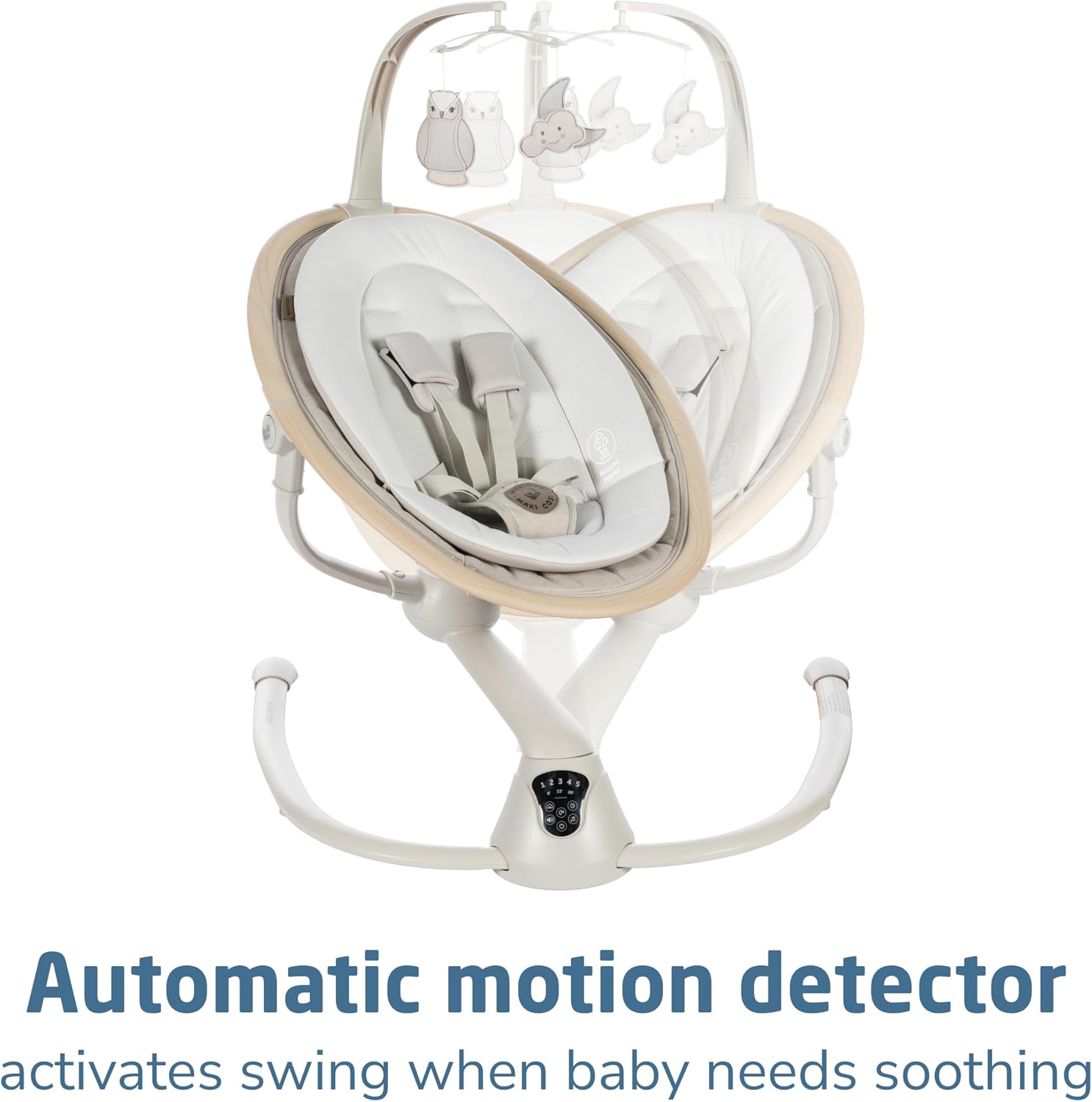 Cassia Smart Baby Swing for Infants, Portable, Foldable Infant Swing with Music, 360 Rotation, 5 Speeds, 12 Melodies
