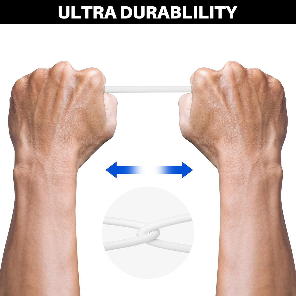Cat 6 Ethernet Cable 50 FT, Long High Speed Cat6 Internet Cable, White Snagless Patch Cord, Flexible, Network, LAN