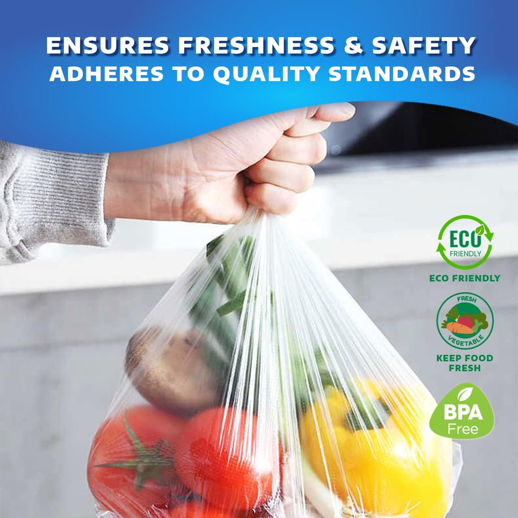 Produce Bags on Roll, 11 x 14 Inch, Clear, 4 Rolls