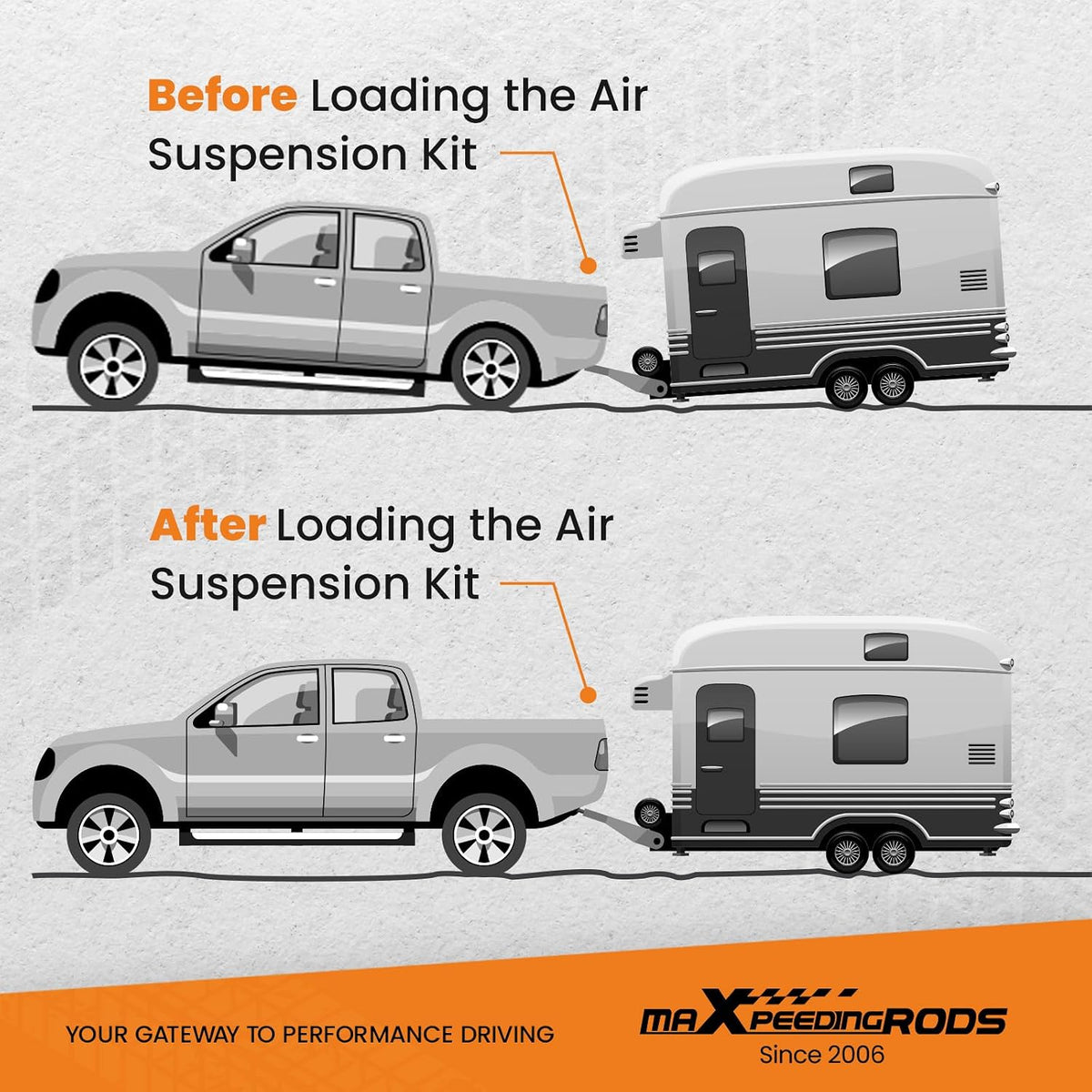 maXpeedingrods Air Suspension Bags Kit for Chevy Silverado 1500 2007-2018