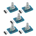 5pcs EC11 Rotary Encoder Module, 360 Degree Rotation Sensor Board Without Soldered Header for Menu Control, Volume and MCU Projects
