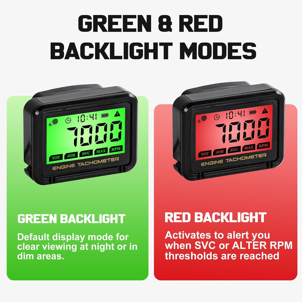 Small Engine Tachometer，Digital Tachometer，RPM Meter and Hour Gauge