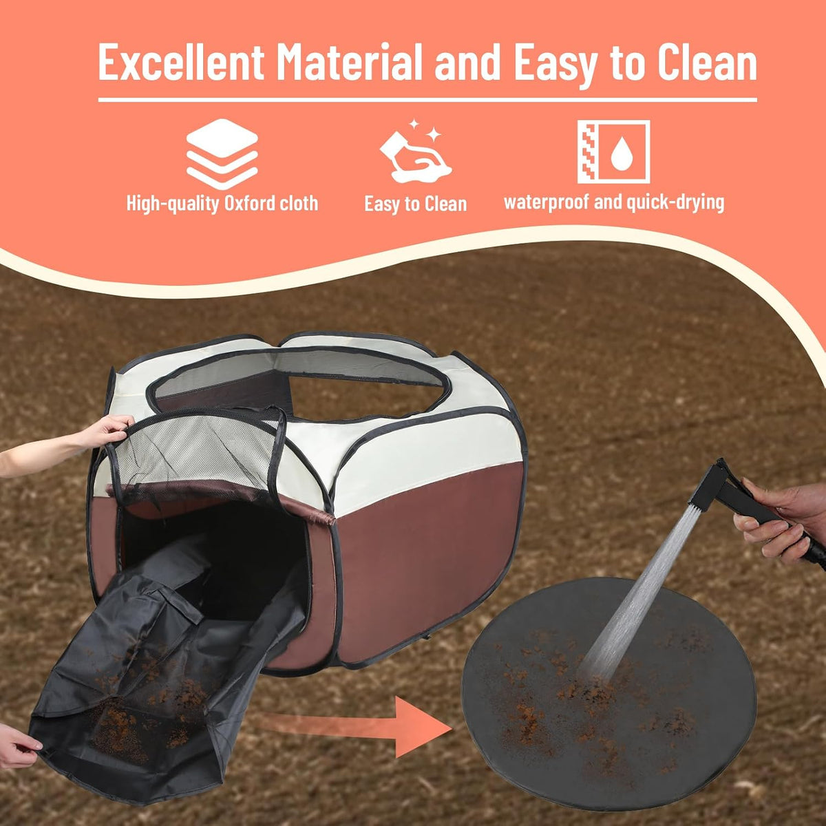 Brooder Box for Chick Starter Kit - 2026 Upgrade Dual Door Chicken Brooder Pen/Playpen/Tent with 10*10 in Brooder
