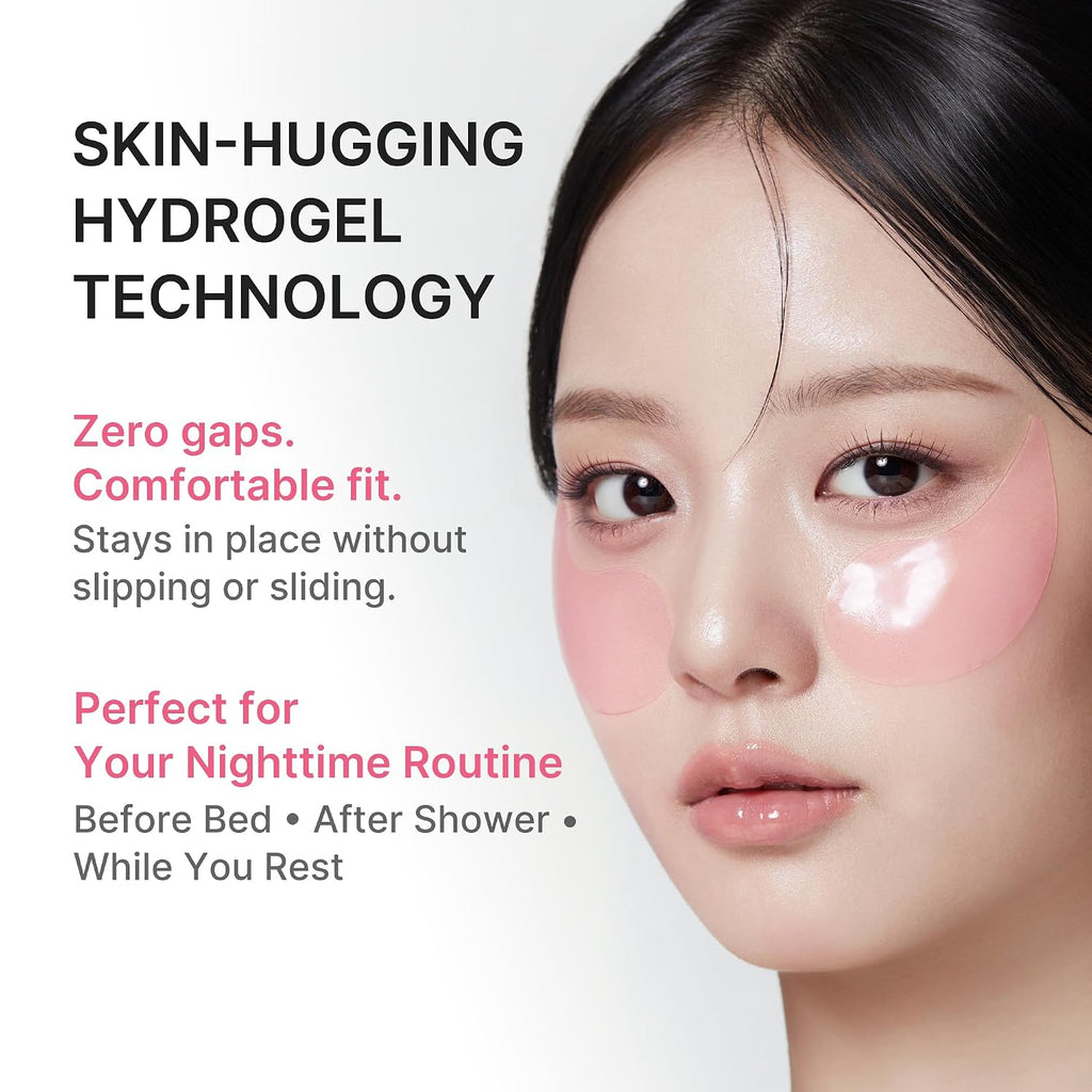 Eye Patch PDRN Caffeine Collagen | Gel Eye Patches for the appearance of Dark Circles, Undereye Bags | Firming