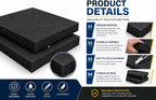 Polyethylene Foam Sheets 16 x 12 x 2 Inch, Closed Cell PE Foam, Tool Box & Case Insert, Black, 2 Pack