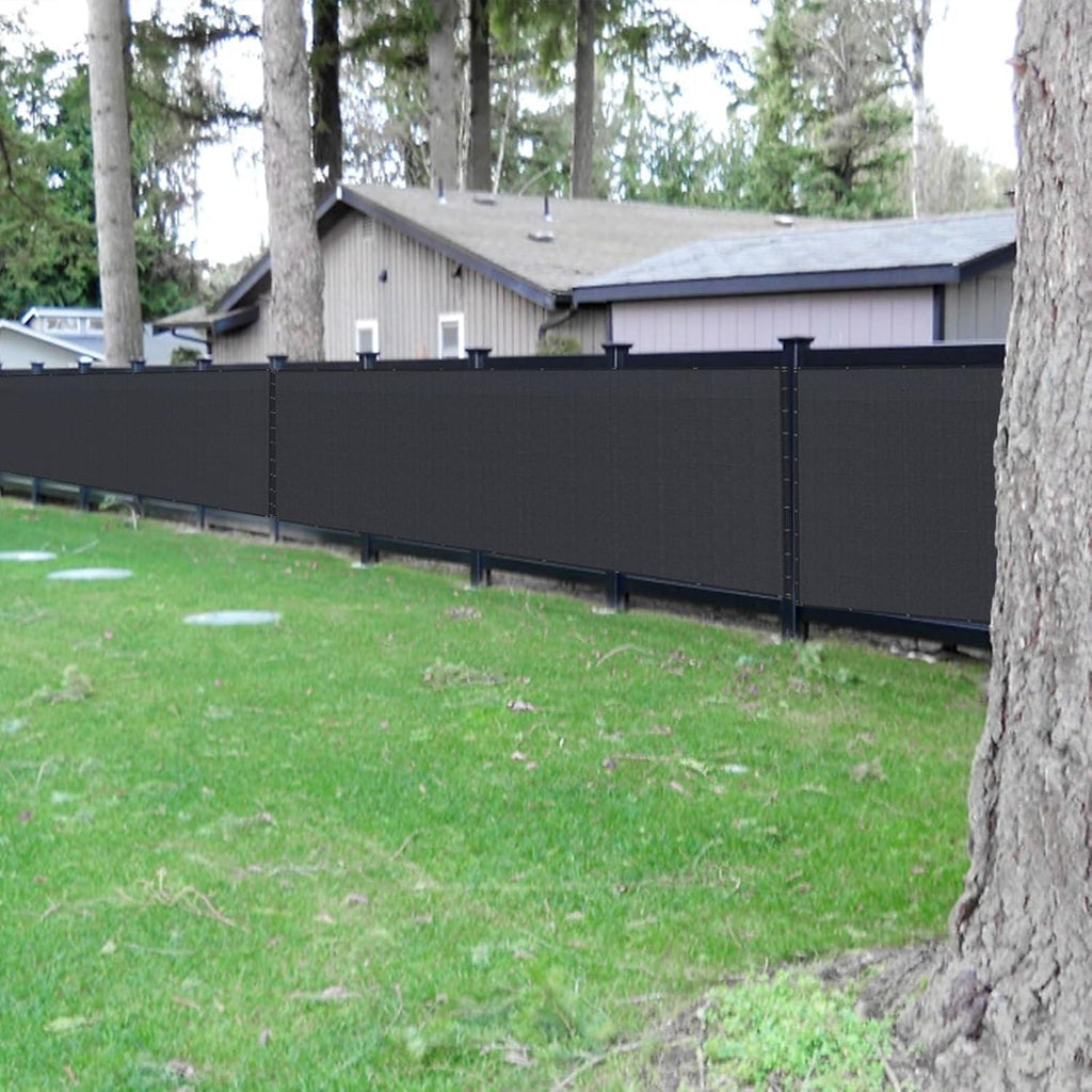 6' x 50' Black Privacy Screen Fence Heavy Duty Fencing Mesh Shade Net Cover for Outdoor Panel Garden Backyard Porch