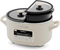 MultiMeal Multicooker and Programmable Slow Cooker with Bake Function, Create 2 Dishes Simultaneously, Two 3.7qt