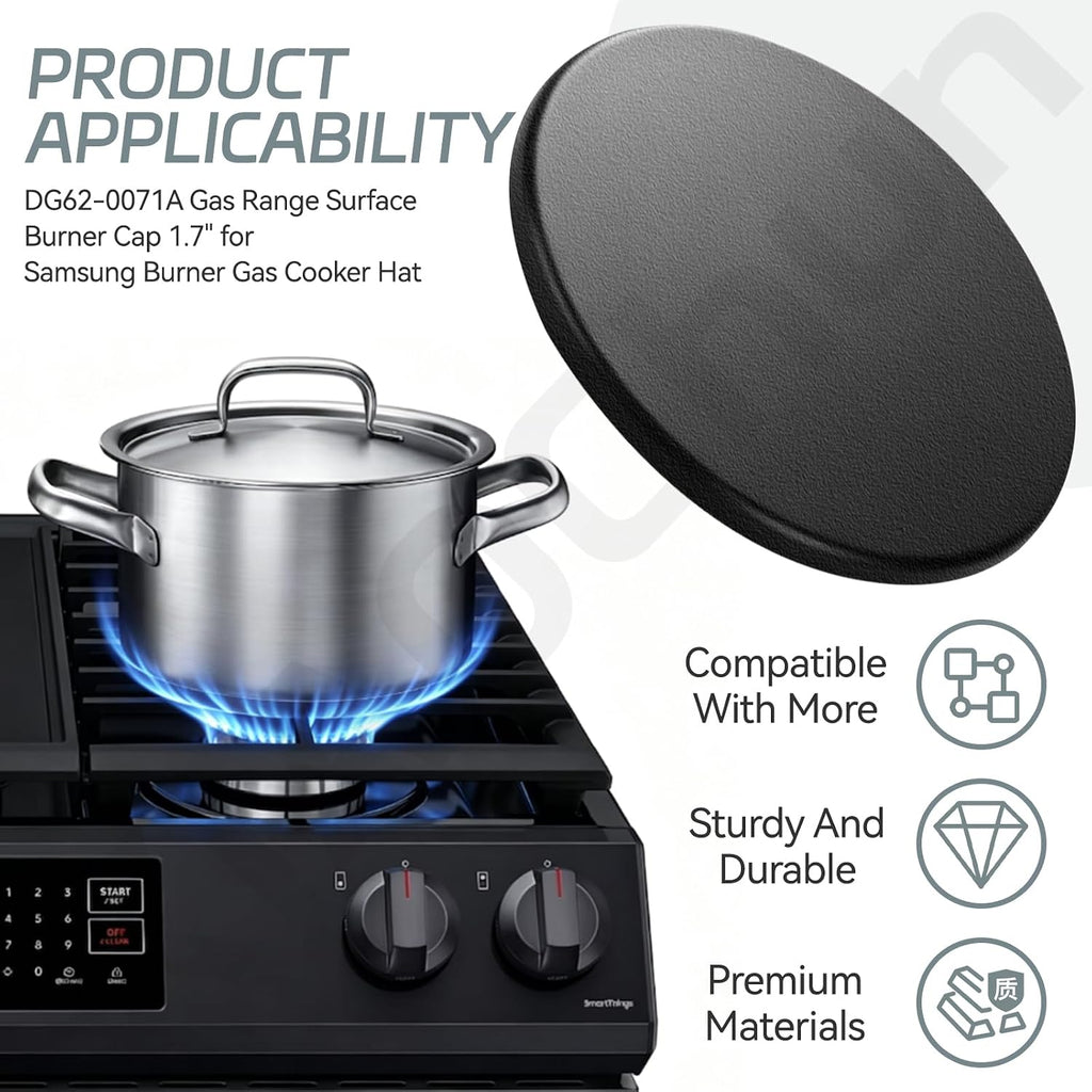 DG62-00111A Small Burner Cap Compatible with Samsung Gas Stove/Range Parts