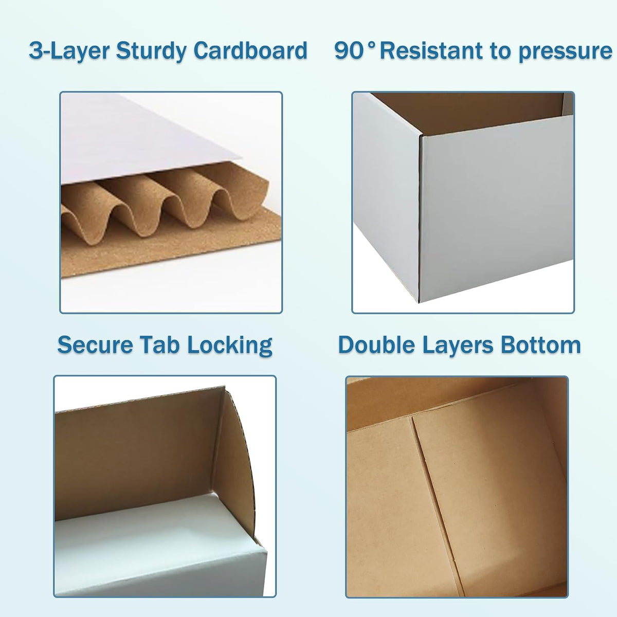 13x10x6 inch Shipping Box Set of 15, White Corrugated Cardboard Mailer Box