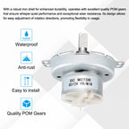 MECCANIXITY Slow Speed Motor JS-50T D-Shaft Gear Electric Motor, 12V DC 4RPM Motor CW/CCW D Shaft DC Motor Large Torque for 3D Printer Filament Rotating Display Stand