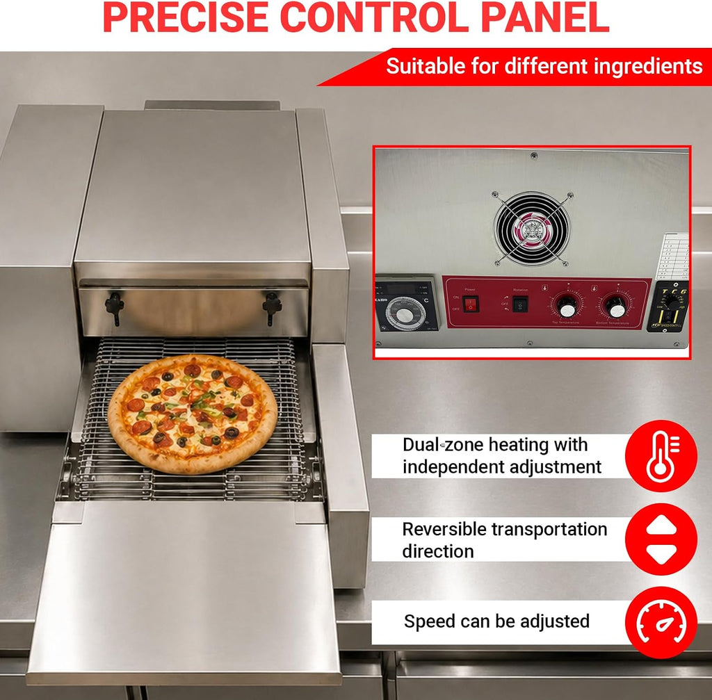 6KW Countertop Conveyor Pizza Oven 12 Inch 220V