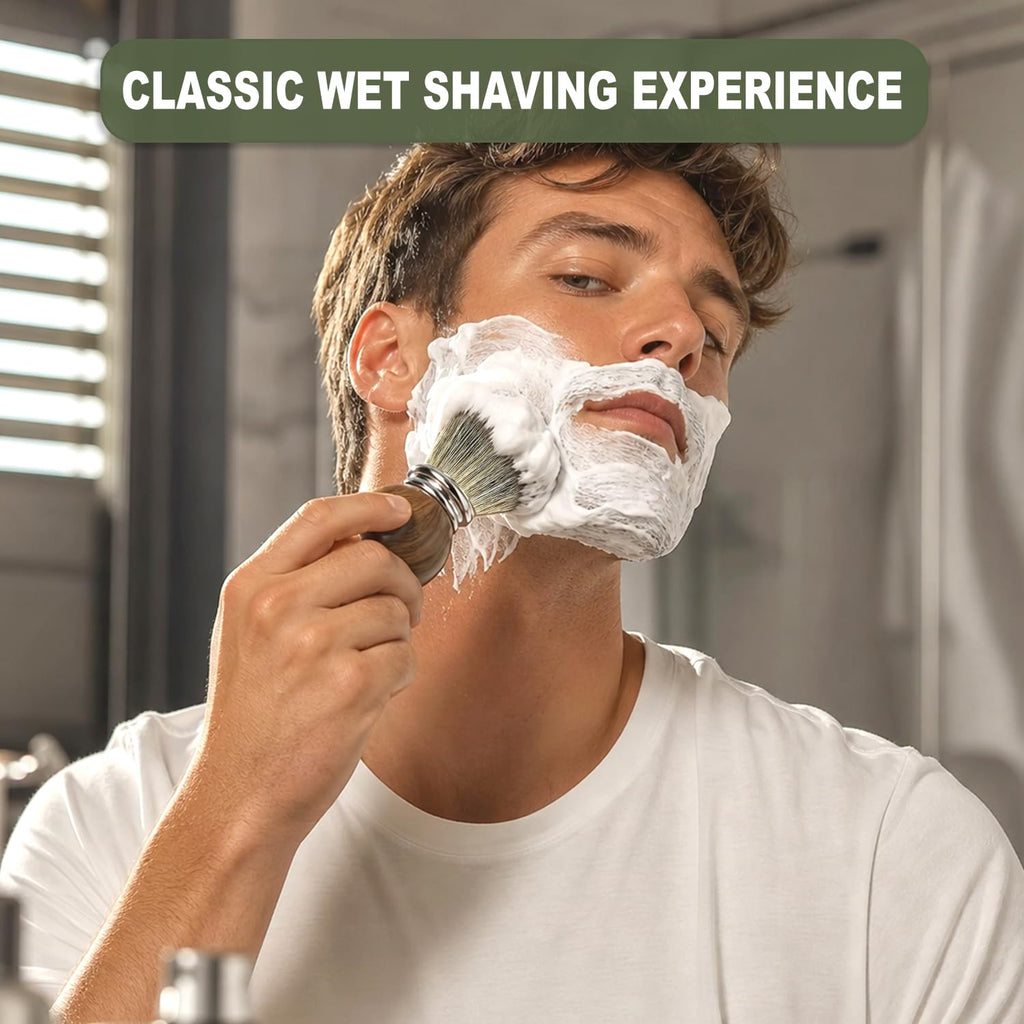 Men's Luxury Shaving Brush - GRUTTI Shave Brush for Wet Shave Using Shaving Cream & Soap，Professional, Fast