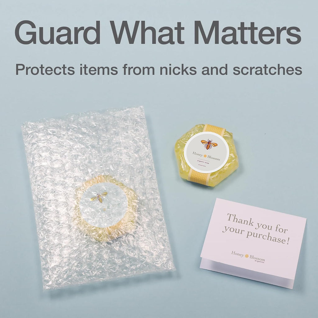 Clear Bubble Pouches, Cushioned Packing and Shipping Bags, Great for Storage or Mailing, Reusable, 4"x 6", 200/box