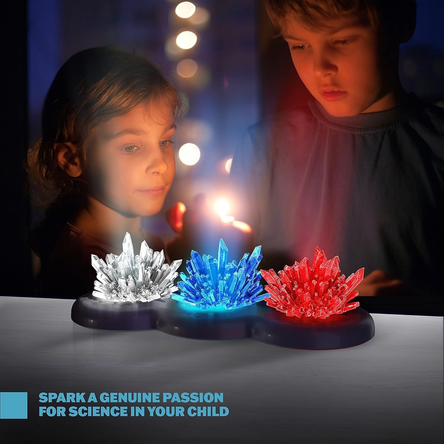 Light-up Crystal Growing Kit for Kids - Science Kits for Kids Age 8-12 - 6 7 8 9 10 Year Old Boy Birthday Gifts