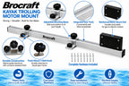 Brocraft Kayak Trolling Motor Mount, Gear Track & Direct Mount Motor Bracket, Marine-Grade Aluminum – for Parallel Tracks