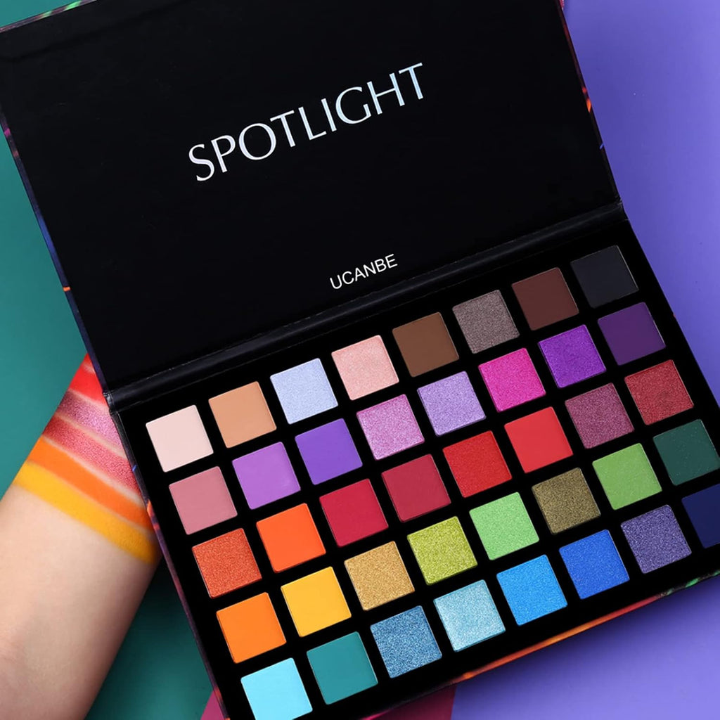 Spotlight Eyeshadow Palette Professional 40 Color Eye Shadow Matte Shimmer Makeup Pallet Highly Pigmented Colorful