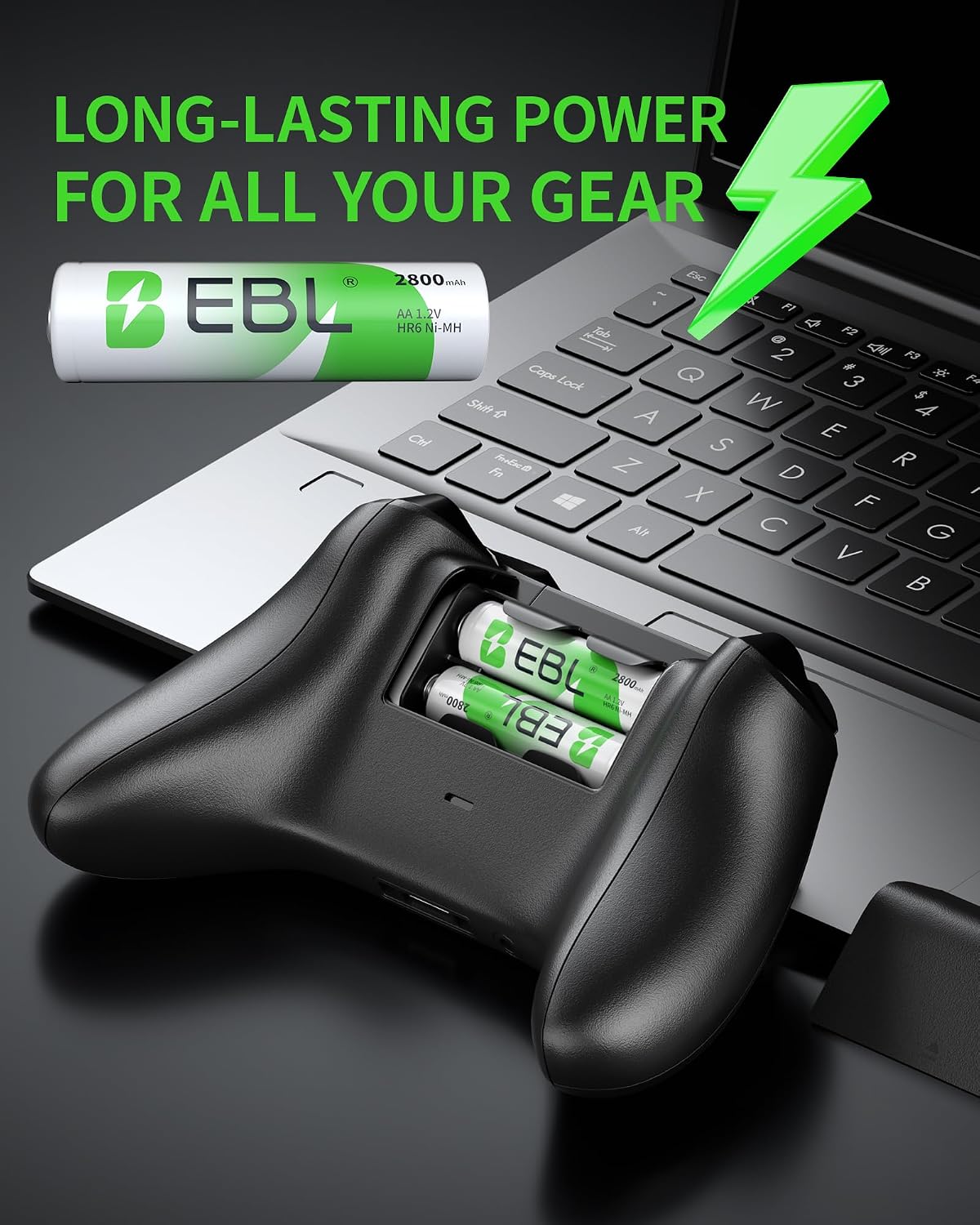 AA Rechargeable Batteries 2800mAh Ready2Charge Quality AA Batteries - 16 Counts