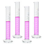 Labvida 4PCS 100ml Graduated Cylinders, 3.3 Borosilicate Glass, LVE005