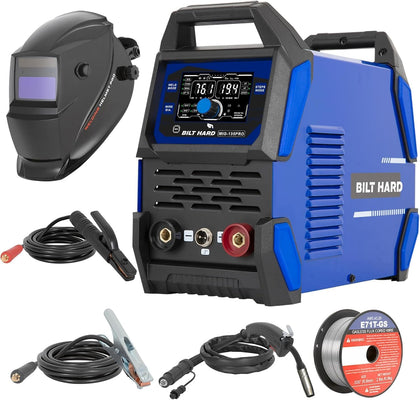 135A 3-in-1 IGBT Inverter Welder, 110V Flux Core MIG/Lift TIG/Stick Welding Machine with Synergic Control, LED