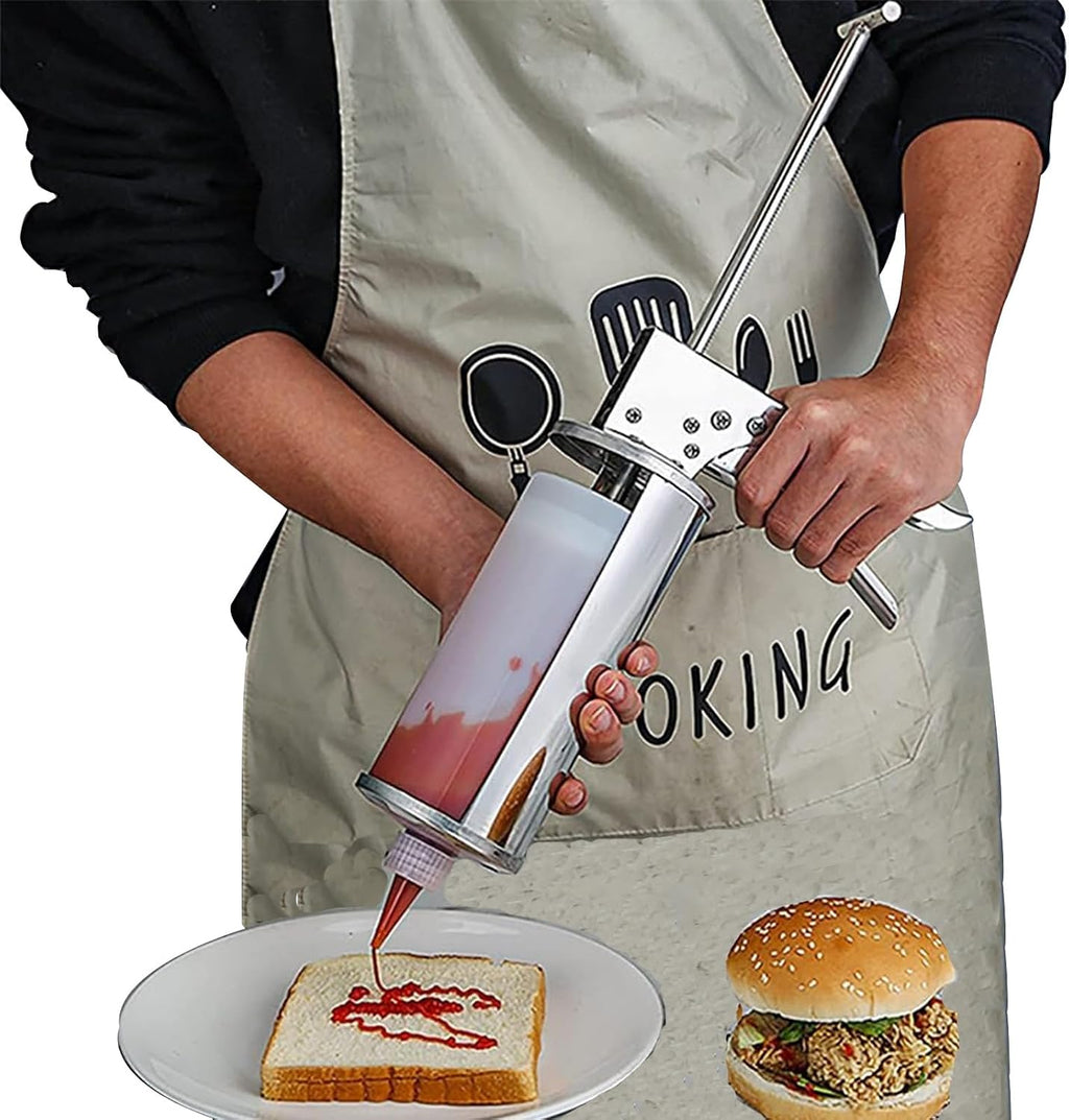 Sauce Dispenser Gun Stainless Steel Dosing Sauce Dispenser 650ml
