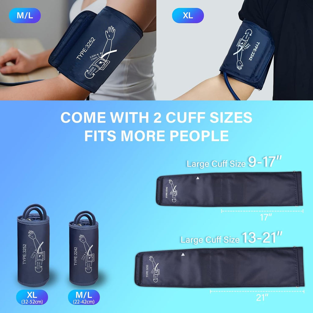 Blood Pressure Monitor,Automatic Upper Arm Blood Pressure Machine with 3x199 readout,5.4 inch LED Large