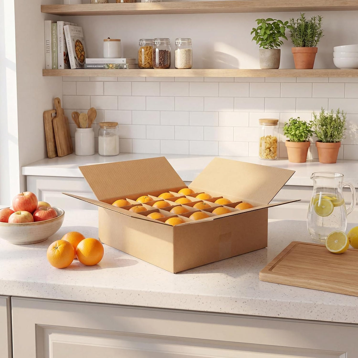 16 Pack Moving Boxes with Divider Kits, 13 x 13 x 4 Inch