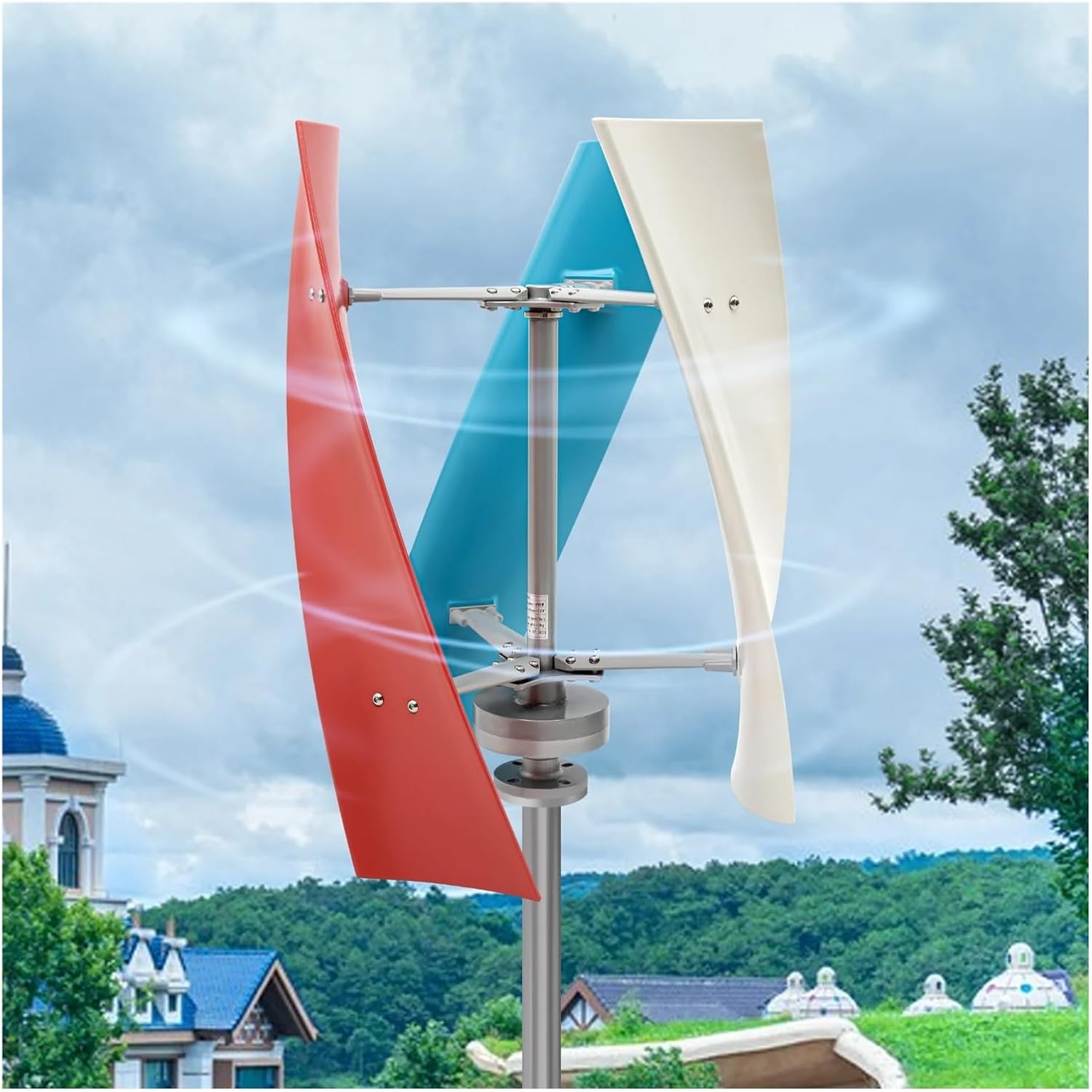 400W 3Blades Vertical Axis Wind Turbine Generator Kit MPPT Controller | Converts wind energy into electrical power