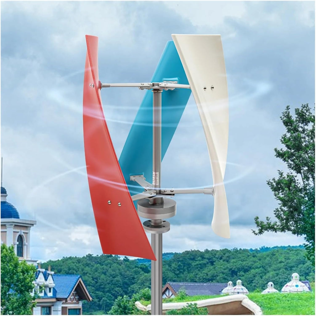 400W 3Blades Vertical Axis Wind Turbine Generator Kit MPPT Controller | Converts wind energy into electrical power