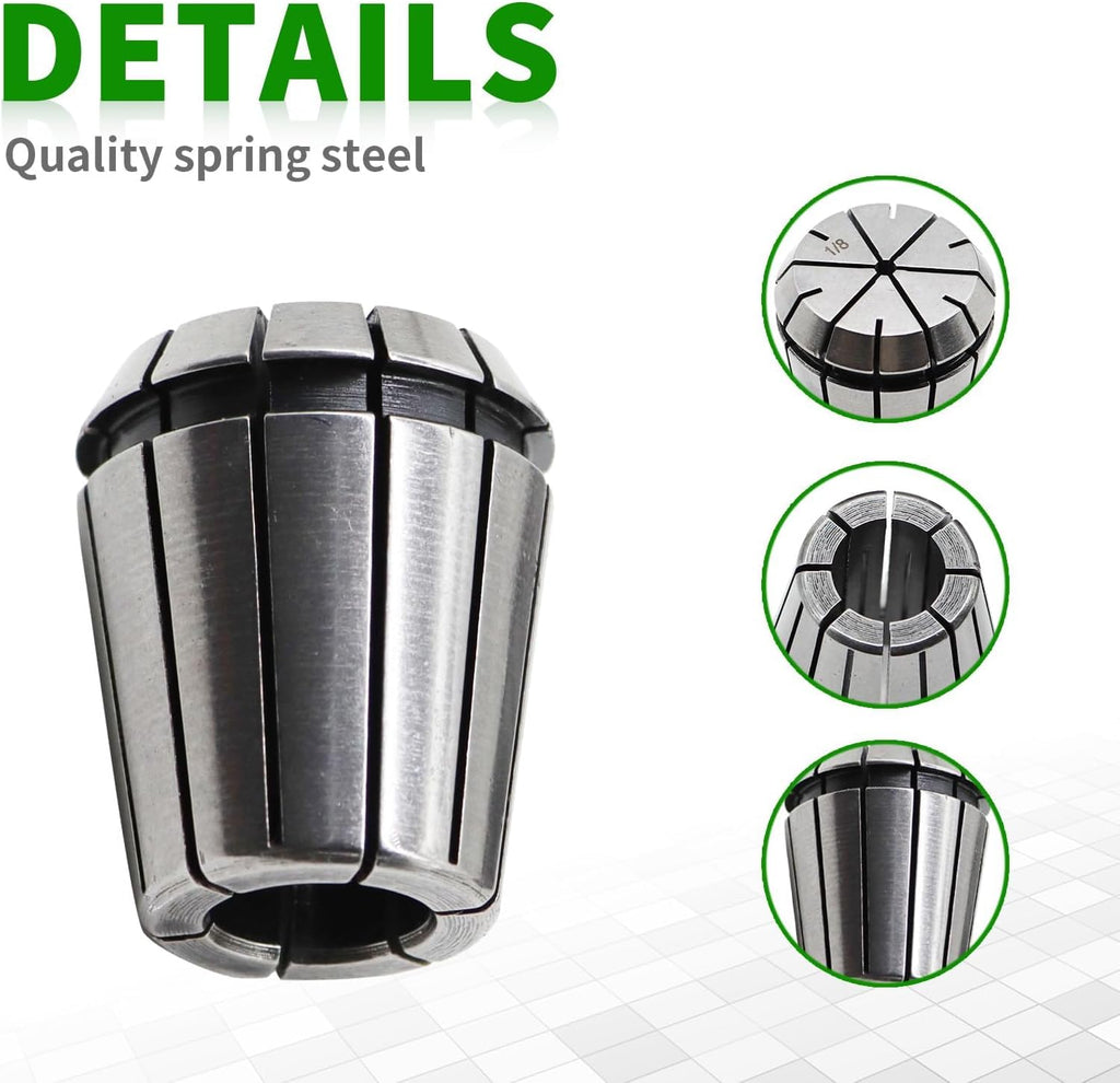 25Pcs ER32 Spring Collet Set 1/16"- 13/16"
