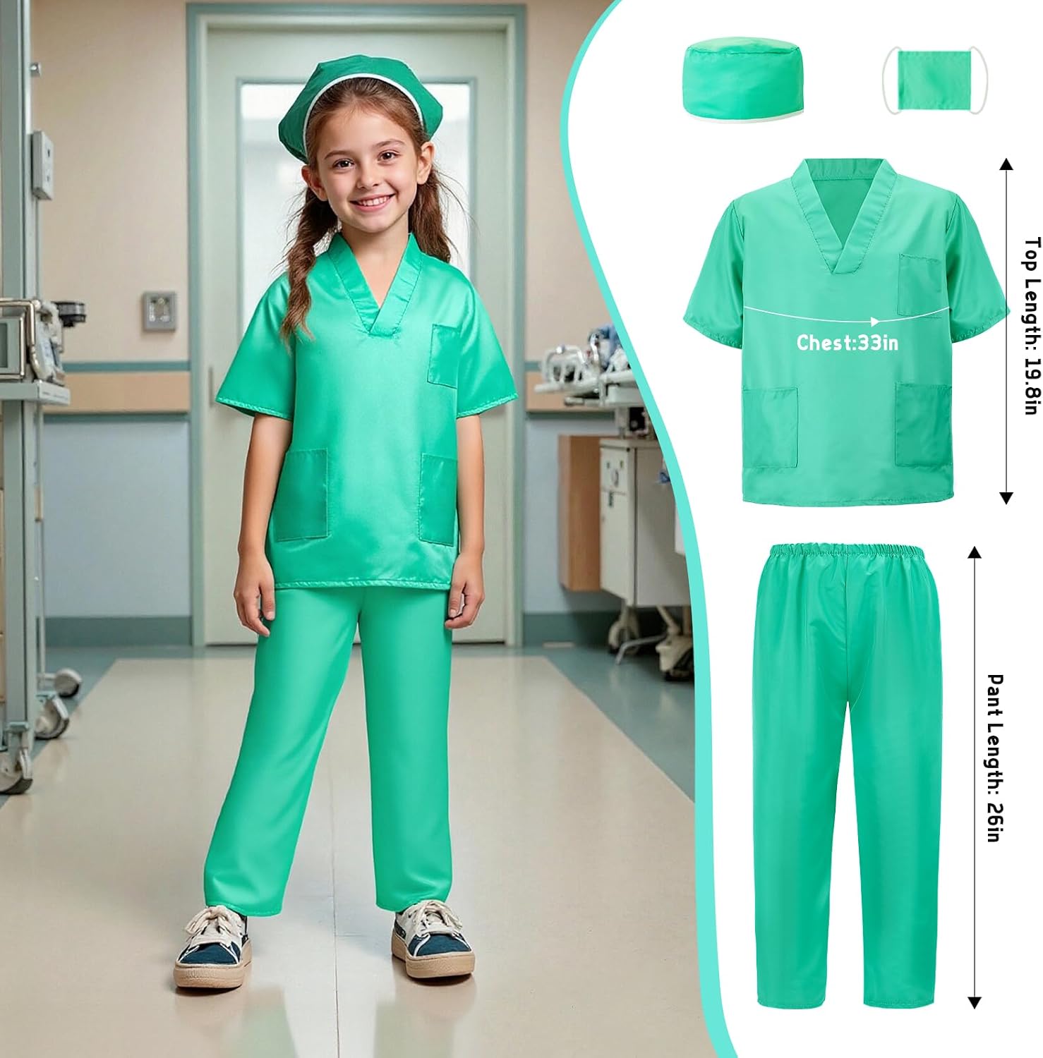 Toddler Dress Up Clothes, 4 in 1 Career Costumes for Kids 3-8 | Four complete career outfits for pretend play at