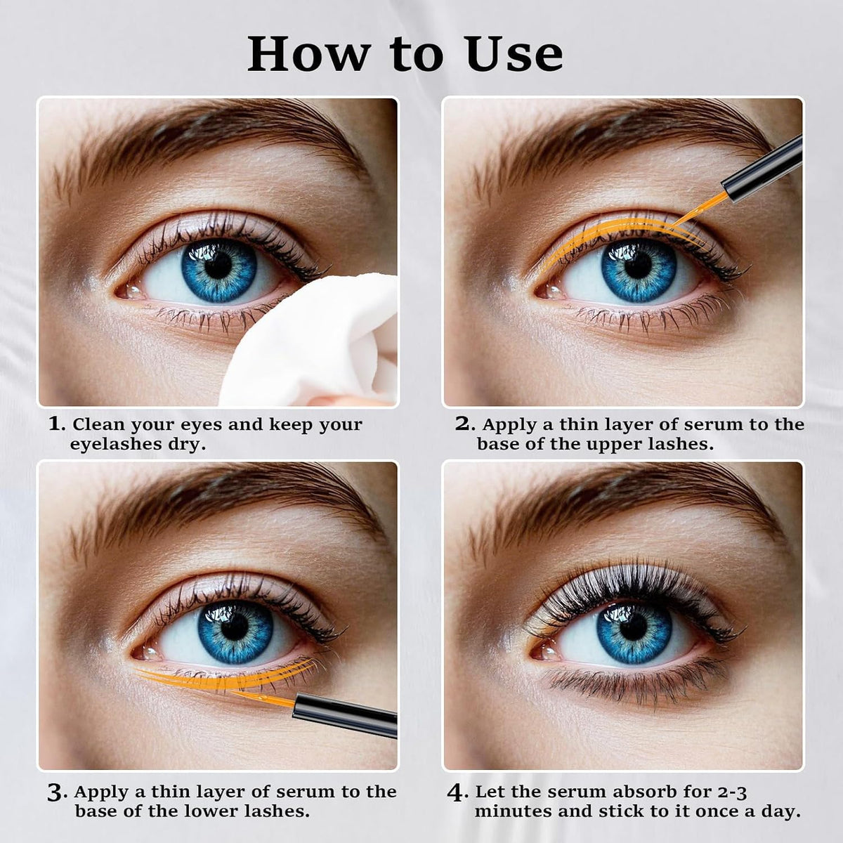 Lash Serum, Eyelash Growth Serum for Longer, Fuller Looking Lashes