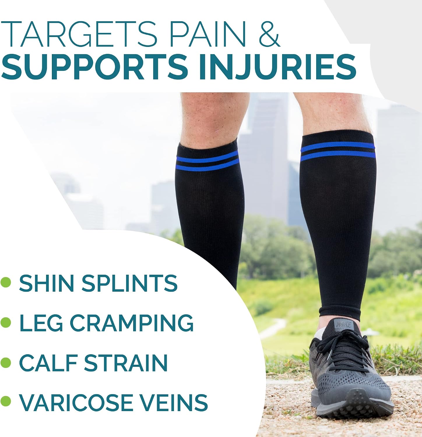 Calf Compression Sleeves for Men and Women - Leg Compression Sleeve - Footless Compression Socks for runners