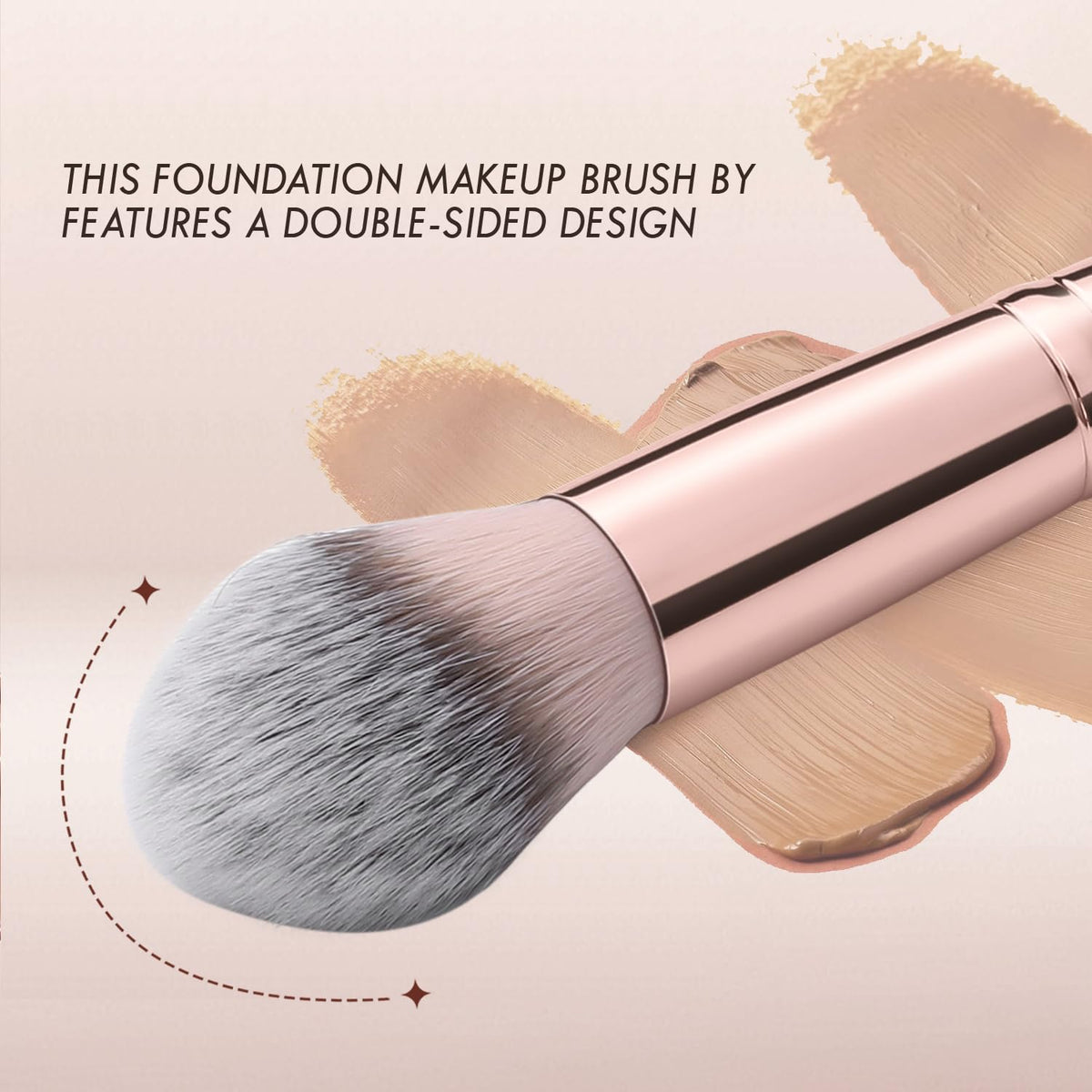 Foundation Makeup Brush, Premium Dual Concealer Bronzer Brushes