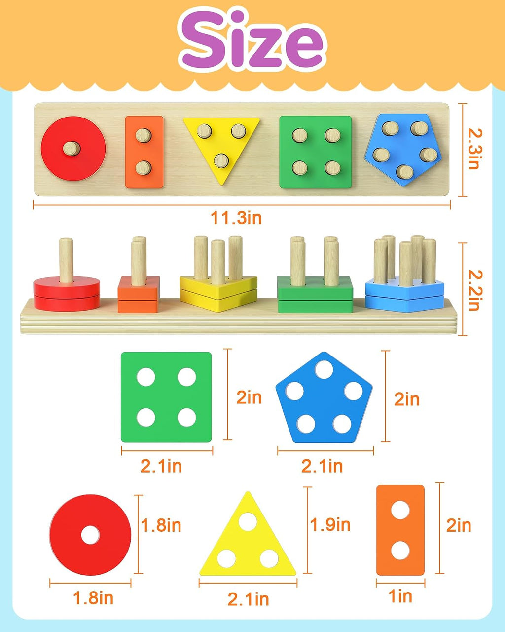 Montessori Toys for 1 2 3 Year Old Boy Girl, Toddler Learning Toys Gifts | Montessori Toy, Toddler Toy 2-3, Boy Girl
