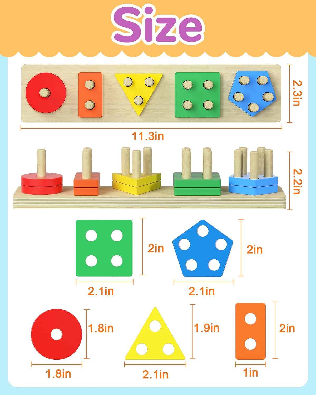 Montessori Toys for 1 2 3 Year Old Boy Girl, Toddler Learning Toys Gifts | Montessori Toy, Toddler Toy 2-3, Boy Girl