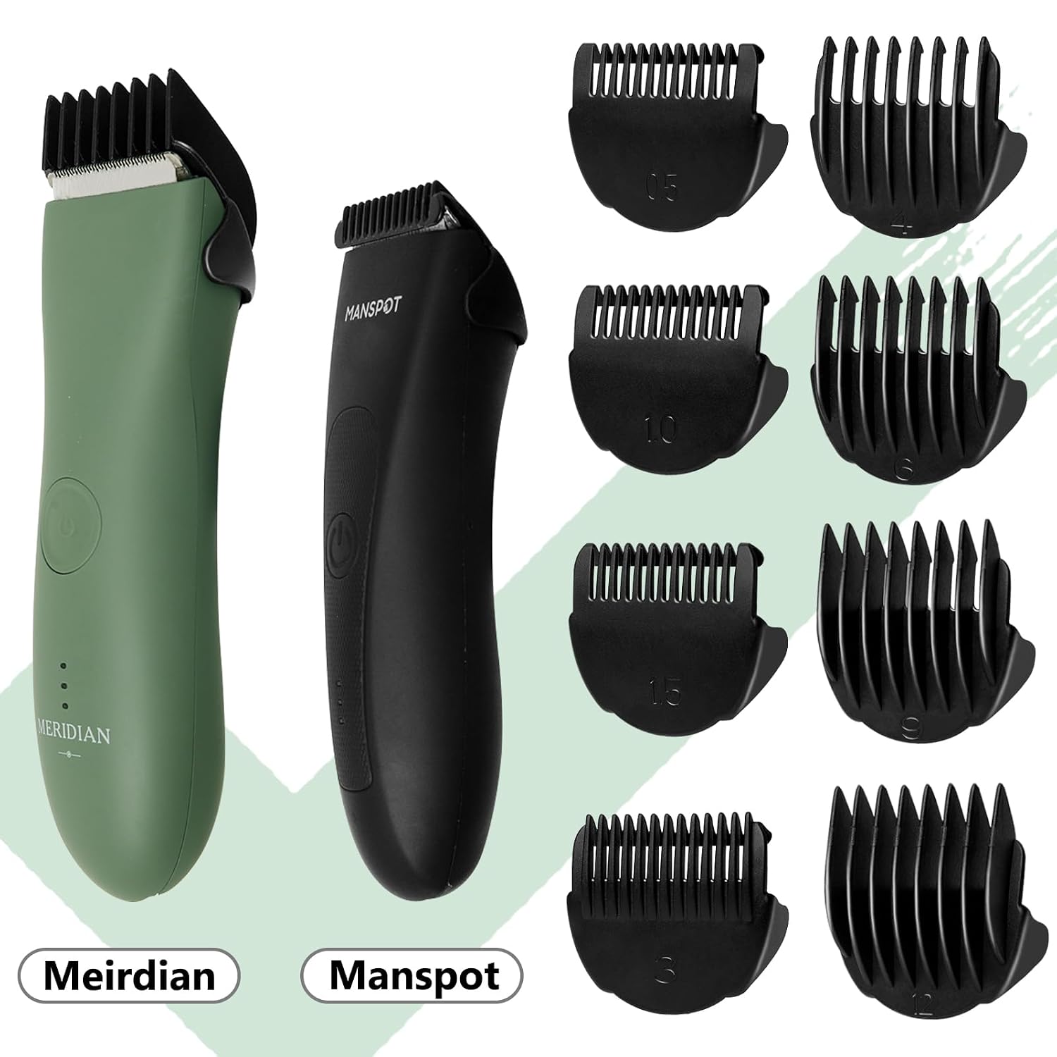 Hair Clipper Guards Guides 8pcs 0.02inch to 0.5Inch(0.5mm-12mm) Fits For Manspot Body Trimmer,Meridian Ball Trimmer