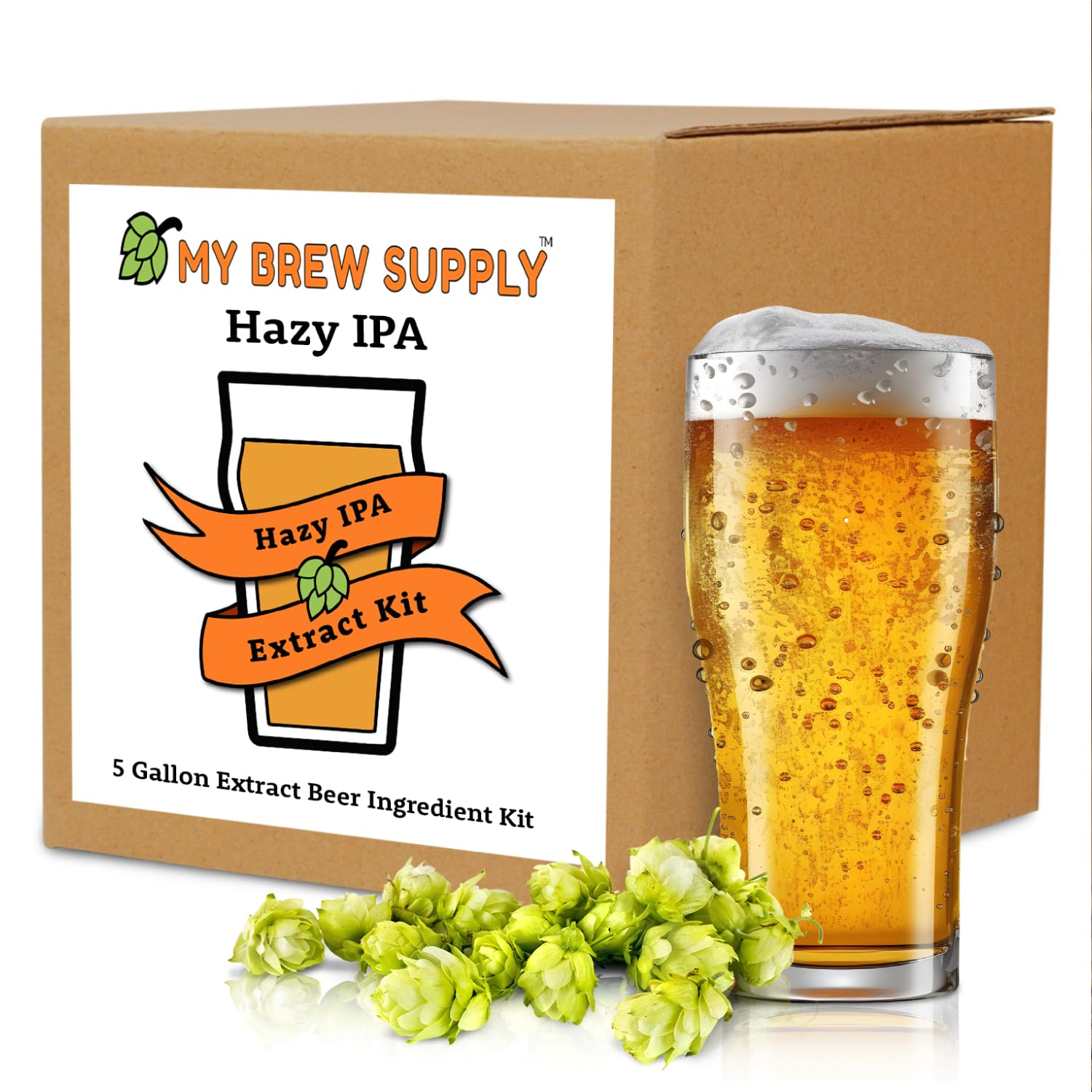 Hazy IPA Extract Kit | Pale Dry Malt Extract | Flaked Wheat & Oats | Corn Sugar | Azacca & Mosaic Hops | English Ale