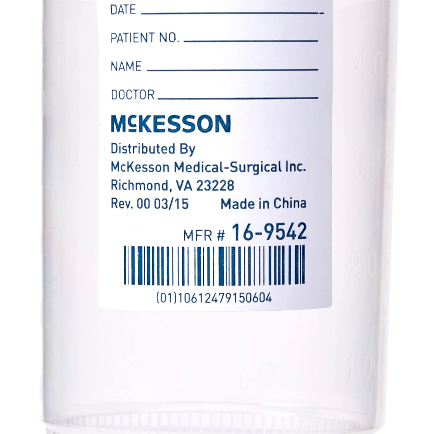 Specimen Containers, Sterile, Pneumatic Tube Systems, Wide-Mouth, 4 oz, 300 Count