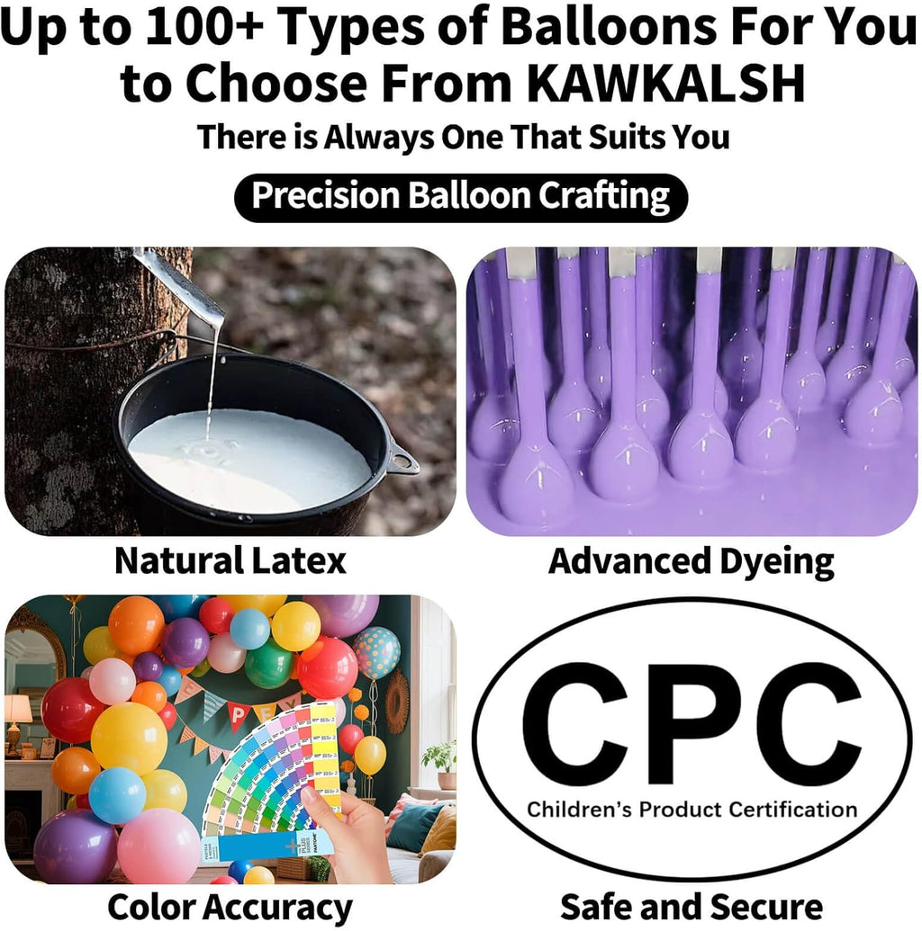 Pink and Purple Balloons, 68PCS 12 Inch Metallic Purple Pink Confetti Latex Balloons with Ribbon, Party Balloons for