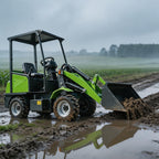 Electric Wheel Loader, Battery Powered Compact Loader with Bucket