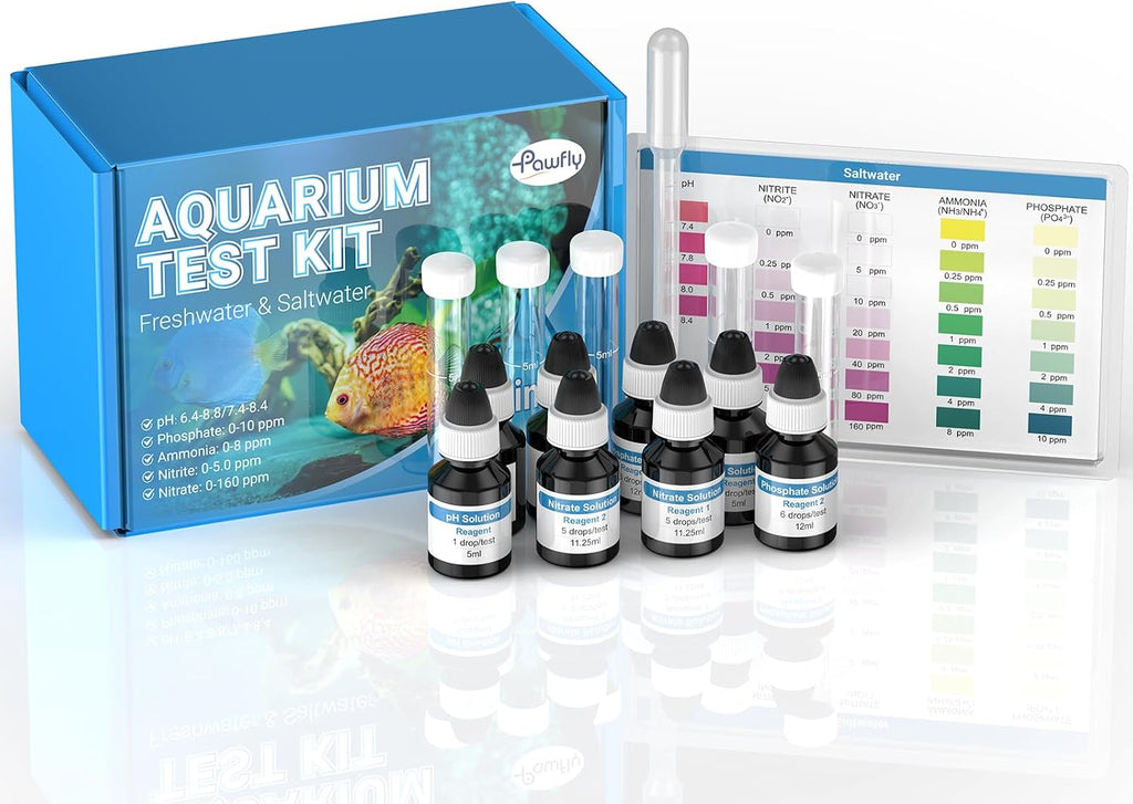 5 in 1 Aquarium Water Master Test Kit, Fish Tank Water Testing Kit | Aquarium Water Test Kit for pH Nitrite Nitrate